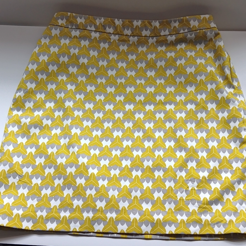 Banana Republic Skirt Milly Collection Chili Powder Green Print - Picture 9 of 10
